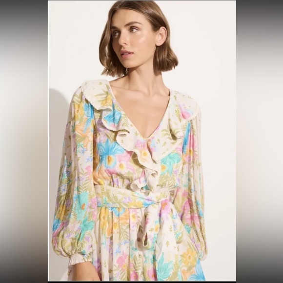 🌸SOLD🌸 Spell Lei Lei Frill Playdress Cream Floral - Picture 7 of 8